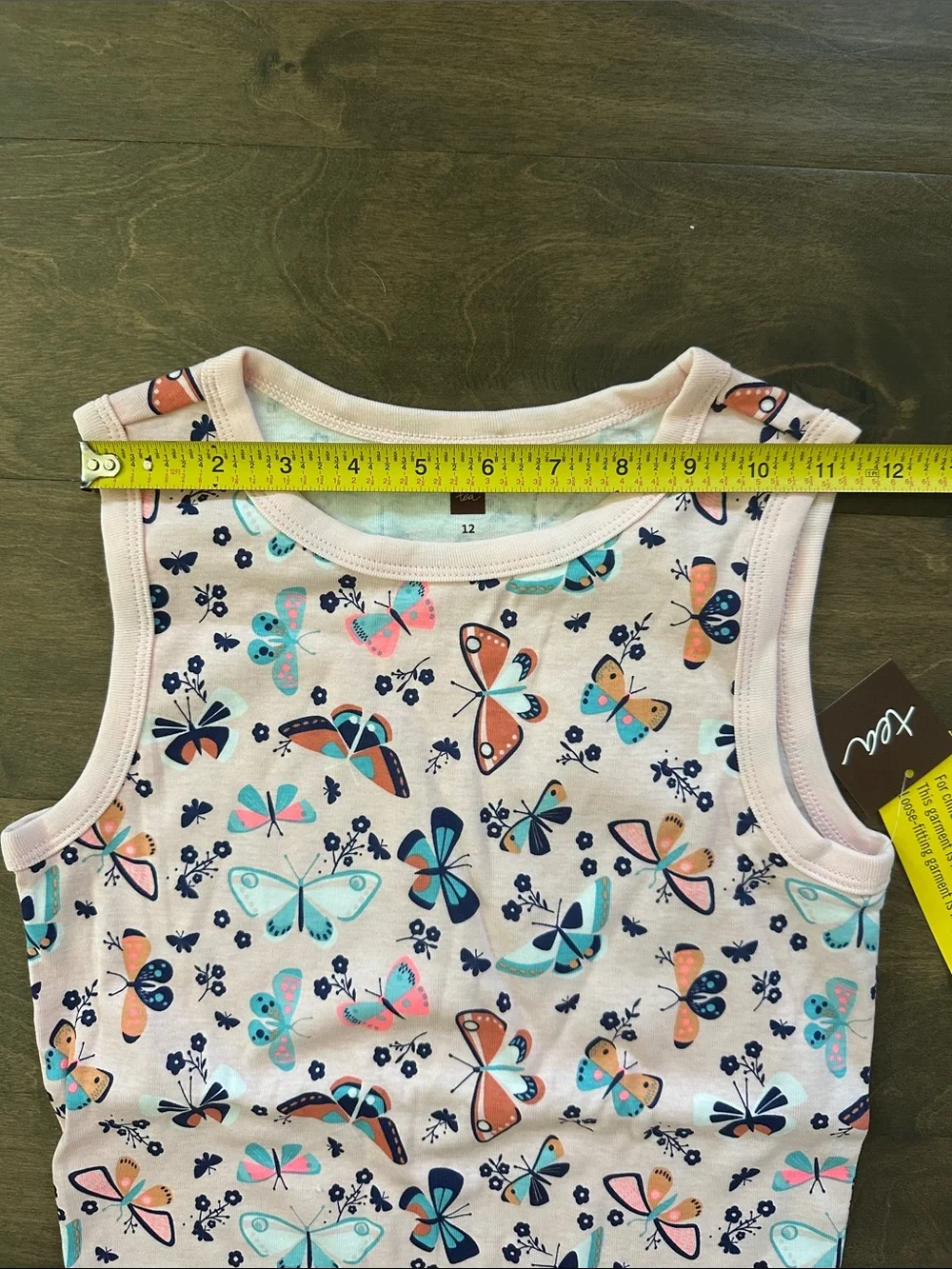 New Tea Collection Tank Butterfly Pajamas, Size 12.